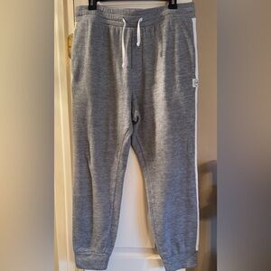Express Men’s Gray Joggers with White Accents